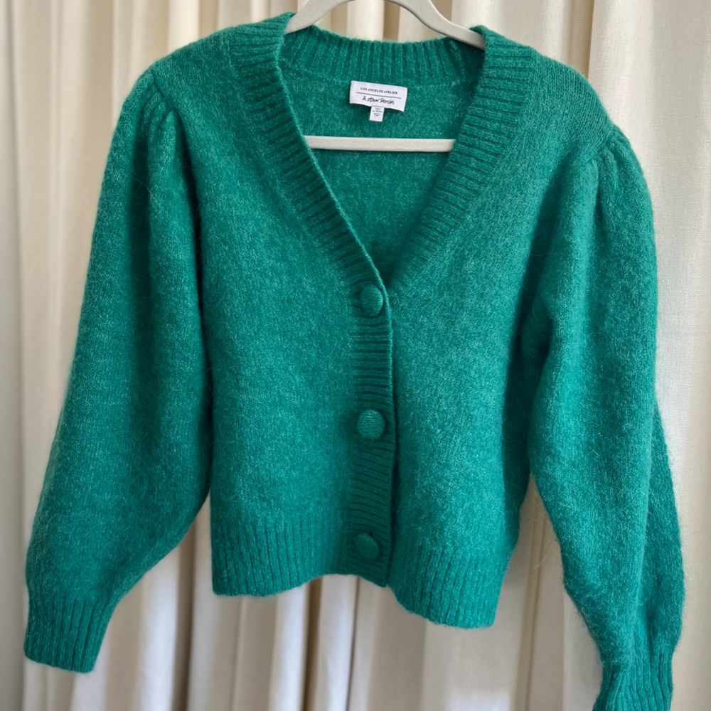 & Other Stories Puff Sleeve Cropped Cardigan (S) / NWOT